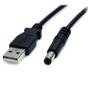 Image de StarTech.com Câble d'Alimentation USB vers 5,5 mm - Barillet Type M - 2m (USB2TYPEM2M)