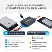 Image de StarTech.com Duplicateur de Disque Dur Autonome 1:1 avec Gestionnaire d'Images pour la Sauvegarde et la Restauration, Stockage de Plusieurs Images de Disque sur un Disque SAT ... (SATDUP11IMG)