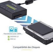 Image de StarTech.com Duplicateur de Disque Dur Autonome 1:1 avec Gestionnaire d'Images pour la Sauvegarde et la Restauration, Stockage de Plusieurs Images de Disque sur un Disque SAT ... (SATDUP11IMG)