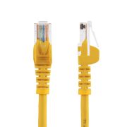 Image de StarTech.com Câble réseau Cat5e UTP sans crochet de 1 m - Cordon Ethernet RJ45 anti-accroc - M/M - Jaune (45PAT1MYL)