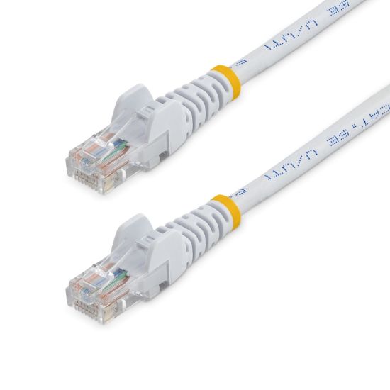 Image de StarTech.com Câble réseau Cat5e sans crochet de 5 m - Blanc (45PAT5MWH)