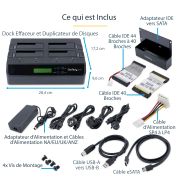Image de StarTech.com Duplicateur et Effaceur de Disques Durs à 4 baies, Cloneur/Copieur Autonome de HDD/SSD 1:3 SATA, Station d'Accueil USB 3.0 - eSATA vers SATA, Duplicateur de Dis ... (SATDOCK4U3RE)