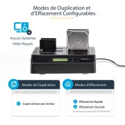 Image de StarTech.com Duplicateur et Effaceur de Disques Durs à 4 baies, Cloneur/Copieur Autonome de HDD/SSD 1:3 SATA, Station d'Accueil USB 3.0 - eSATA vers SATA, Duplicateur de Dis ... (SATDOCK4U3RE)