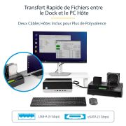 Image de StarTech.com Duplicateur et Effaceur de Disques Durs à 4 baies, Cloneur/Copieur Autonome de HDD/SSD 1:3 SATA, Station d'Accueil USB 3.0 - eSATA vers SATA, Duplicateur de Dis ... (SATDOCK4U3RE)