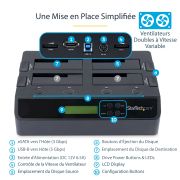 Image de StarTech.com Duplicateur et Effaceur de Disques Durs à 4 baies, Cloneur/Copieur Autonome de HDD/SSD 1:3 SATA, Station d'Accueil USB 3.0 - eSATA vers SATA, Duplicateur de Dis ... (SATDOCK4U3RE)