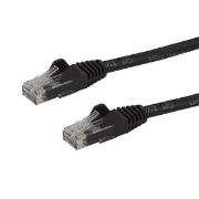 Image de StarTech.com Cordon de raccordement UTP CAT6 - 7,5 m - Sans crochet - Câble patch RJ45 - Noir (N6PATC750CMBK)