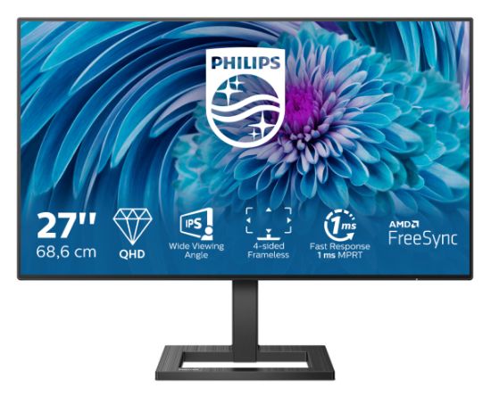 Image de Philips E Line écran plat de PC 68,6 cm (27") 2560 x 1440 pixels Quad HD LED Noir (275E2FAE/00)