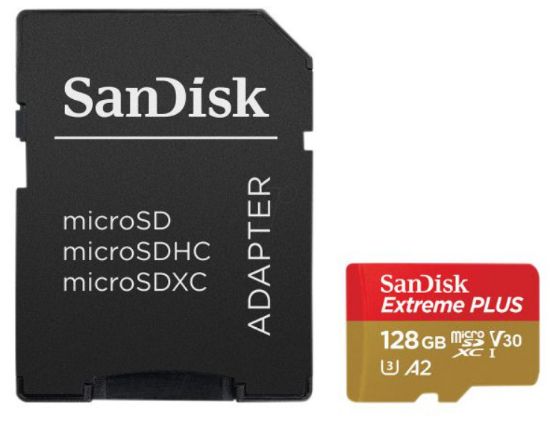 Image de SanDisk Extreme PLUS Mémoire flash - Rouge, Or (SDSQXBD-128G-GN6MA)
