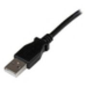 Image de StarTech.com Câble USB 2.0 A vers USB B Coudé à droite Mâle / Mâle pour imprimante - 3 m - Noir (USBAB3MR)