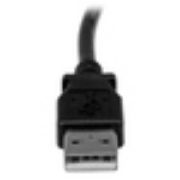 Image de StarTech.com Câble USB 2.0 A vers USB B Coudé à droite Mâle / Mâle pour imprimante - 3 m - Noir (USBAB3MR)