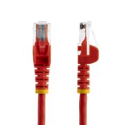 Image de StarTech.com Câble réseau Cat5e UTP sans crochet de 2m - Cordon Ethernet RJ45 anti-accroc - M/M - Rouge (45PAT2MRD)