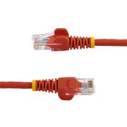 Image de StarTech.com Câble réseau Cat5e UTP sans crochet de 2m - Cordon Ethernet RJ45 anti-accroc - M/M - Rouge (45PAT2MRD)