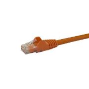 Image de StarTech.com Câble réseau Cat6 UTP sans crochet de 50 cm - Orange (N6PATC50CMOR)