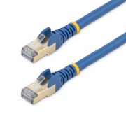 Image de StarTech.com Câble réseau Cat6a STP blindé sans crochet de 2 m - Bleu (6ASPAT2MBL)