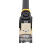 Image de StarTech.com Cordon de raccordement CAT6a - 1,5 m - Sans crochet - Câble patch RJ45 - Noir (6ASPAT150CMBK)