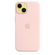 Image de Apple Coque en silicone avec MagSafe pour iPhone 14 - Rose craie (MW5V3ZM/A)