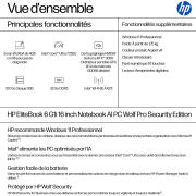 Image de HP EliteBook 6 G1i AI Intel Core Ultra 7 255U Ordinateur portable 40,6 cm (16") WUXGA 32 Go DDR5-SDRAM 512 Go SSD Wi-Fi 6E (802.11ax) Windows 11 Pro AI PC Argent (A26YMEA)