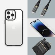 Image de OtterBox React Series pour iPhone 15 Pro Max, Black Crystal - Noir,Transparent (77-92783)