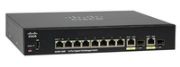 Image de Cisco Managed, 8 x 10/100/1000 PoE+ ports, 2 x Gigabit copper/SFP combo, 124W PoE power budget Switch - Noir (SG350-10MP-K9UK-RF)