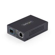 Image de StarTech.com Convertisseur de Média Fibre Optique SFP+ Ouvert Multi-Gigabit 10 GbE, 10G/5G/2,5G/1G/100M, Cuivre vers 10GBASE-X SFP+, Monomode, Multimode, Trames Jumbo 16K, TA ... (MCM10G6SSFP)