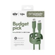 Image de PanzerGlass empower™ by ® Racing 60W USB-C to USB-C Cable | USB 2.0 | 1.2M | Sage câble USB Vert (EM84533)
