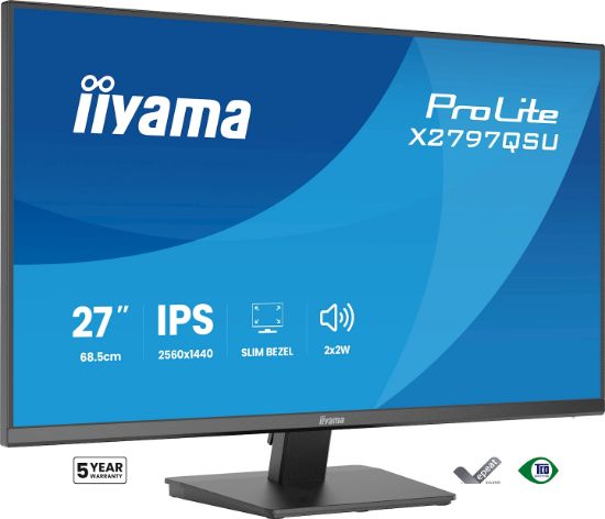 Image de iiyama ProLite écran plat de PC 68,6 cm (27") 2560 x 1440 pixels Quad HD LED Noir (X2797QSU-B1)