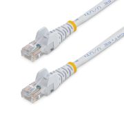 Image de StarTech.com Câble réseau Cat5e UTP sans crochet de 2m - Cordon Ethernet RJ45 anti-accroc - M/M - Blanc (45PAT2MWH)