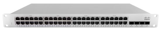 Image de Cisco commutateur réseau Géré L3 Gigabit Ethernet (10/100/1000) Connexion Ethernet, supportant l'alimentation via ce port (PoE) 1U Argent (MS210-48LP-HW)