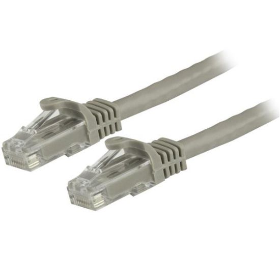 Image de StarTech.com Cordon de raccordement UTP CAT6 - 1,5 m - Sans crochet - Câble patch RJ45 - Gris (N6PATC150CMGR)