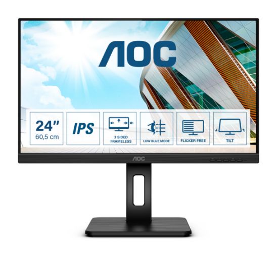 Image de AOC P2 écran plat de PC 60,5 cm (23.8") 2560 x 1440 pixels Quad HD LED Noir (Q24P2Q)