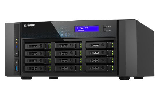 Image de QNAP serveur de stockage NAS Tower AMD Ryzen™ 7 32 Go DDR5 0 To QuTS hero Noir (TS-H1277AFX-R7-32G)