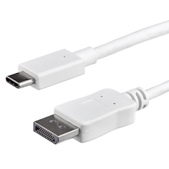 Image de StarTech.com Câble adaptateur USB C vers DisplayPort de 1 m - 4K 60 Hz - Blanc (CDP2DPMM1MW)