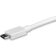 Image de StarTech.com Câble adaptateur USB C vers DisplayPort de 1 m - 4K 60 Hz - Blanc (CDP2DPMM1MW)