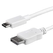 Image de StarTech.com Câble adaptateur USB C vers DisplayPort de 1 m - 4K 60 Hz - Blanc (CDP2DPMM1MW)