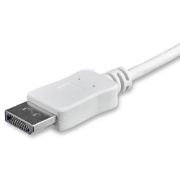 Image de StarTech.com Câble adaptateur USB C vers DisplayPort de 1 m - 4K 60 Hz - Blanc (CDP2DPMM1MW)