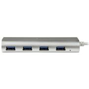 Image de StarTech.com Hub USB à 4 Ports avec Ethernet, USB-A, Gigabit Ethernet/GbE, USB 5Gbps, Design Robuste, Alimentation par Bus, Hub USB 3.0 Portable pour Ordinateur Portable (ST43004UA)