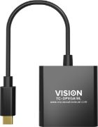 Image de Vision  câble vidéo et adaptateur USB Type-C VGA (D-Sub) Noir (TC-USBCVGA/BL)