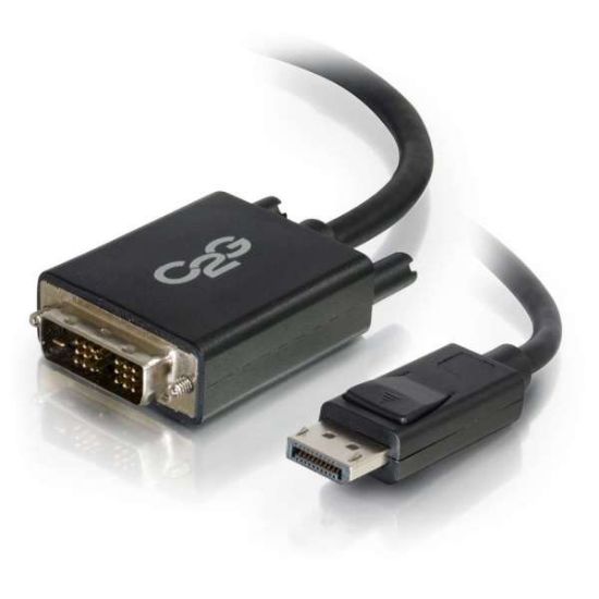 Image de C2G Câble adaptateur DisplayPort mâle vers DVI-D mâle à liaison simple de 2 M - Noir (84329)