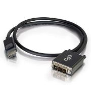 Image de C2G Câble adaptateur DisplayPort mâle vers DVI-D mâle à liaison simple de 2 M - Noir (84329)