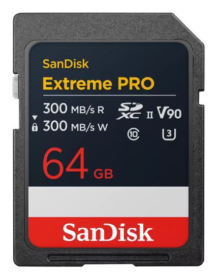 Image de Sandisk Extreme PRO Mémoire flash - Noir (SDSDXDM-064G-GN4IN)