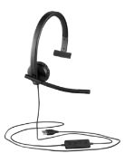 Image de Logitech H570e Casque Avec fil Arceau Bureau/Centre d'appels USB Type-A Noir (981-000571)
