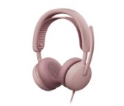 Image de Logitech Zone Wired 2 for Business, Teams Version, Rose Casque (981-001616)