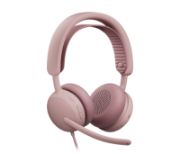Image de Logitech Zone Wired 2 for Business, Teams Version, Rose Casque (981-001616)