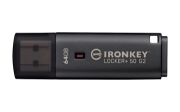 Image de Kingston Technology IronKey 64 Go Locker Plus 50 G2, FIPS 197, AES-256 (IKLP50G2/64GB)