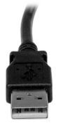 Image de StarTech.com Câble USB 2.0 A vers USB B Coudé à droite Mâle / Mâle pour imprimante - 2 m - Noir (USBAB2MR)