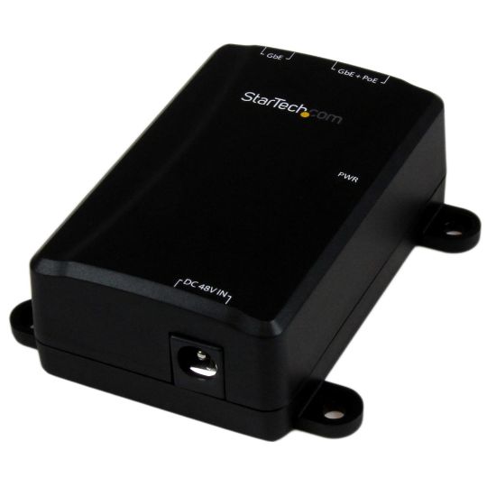 Image de StarTech.com Injecteur Gigabit PoE+ à 1 port - Midspan Power over Ethernet - 802.3at et 802.3af (POEINJ1GW)