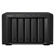 Image de Synology , 5x 2.5/3.5" SATA HDD/SSD, eSATA, 21.5 dB, 100-240 V, 50/60 Hz, 200 W, 157 x 248 x 233 mm, 3910 g Réseau de stockage SAN - Noir (DX517)