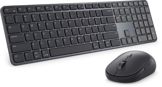 Image de DELL Pro 7 Slim KM726 clavier Souris incluse maison/bureau RF sans fil + Bluetooth Noir (KM726-UK-EMEA)