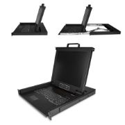 Image de StarTech.com Console KVM en Rack - KVM VGA à port Unique avec Écran LCD 17" pour Rrack de Serveur - Tiroir KVM LCD 1U Universel Complet avec Câbles et Matériel - Support USB - ... (RKCONS1701)