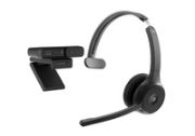 Image de Cisco Bundle - Headset 722, Wireless Dual On-Ear Bluetooth Headphones, Webex Button, packaged with the Desk Camera 1080p, Carbon Black, 1-Year Limited Liability Warran ... (BUN-721+CAMD-C-WW)